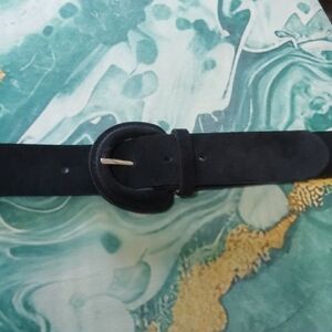 Vera Pelle Black Leather Belt